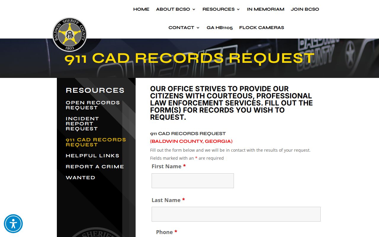 Baldwin County warrant records fee acknowledgement